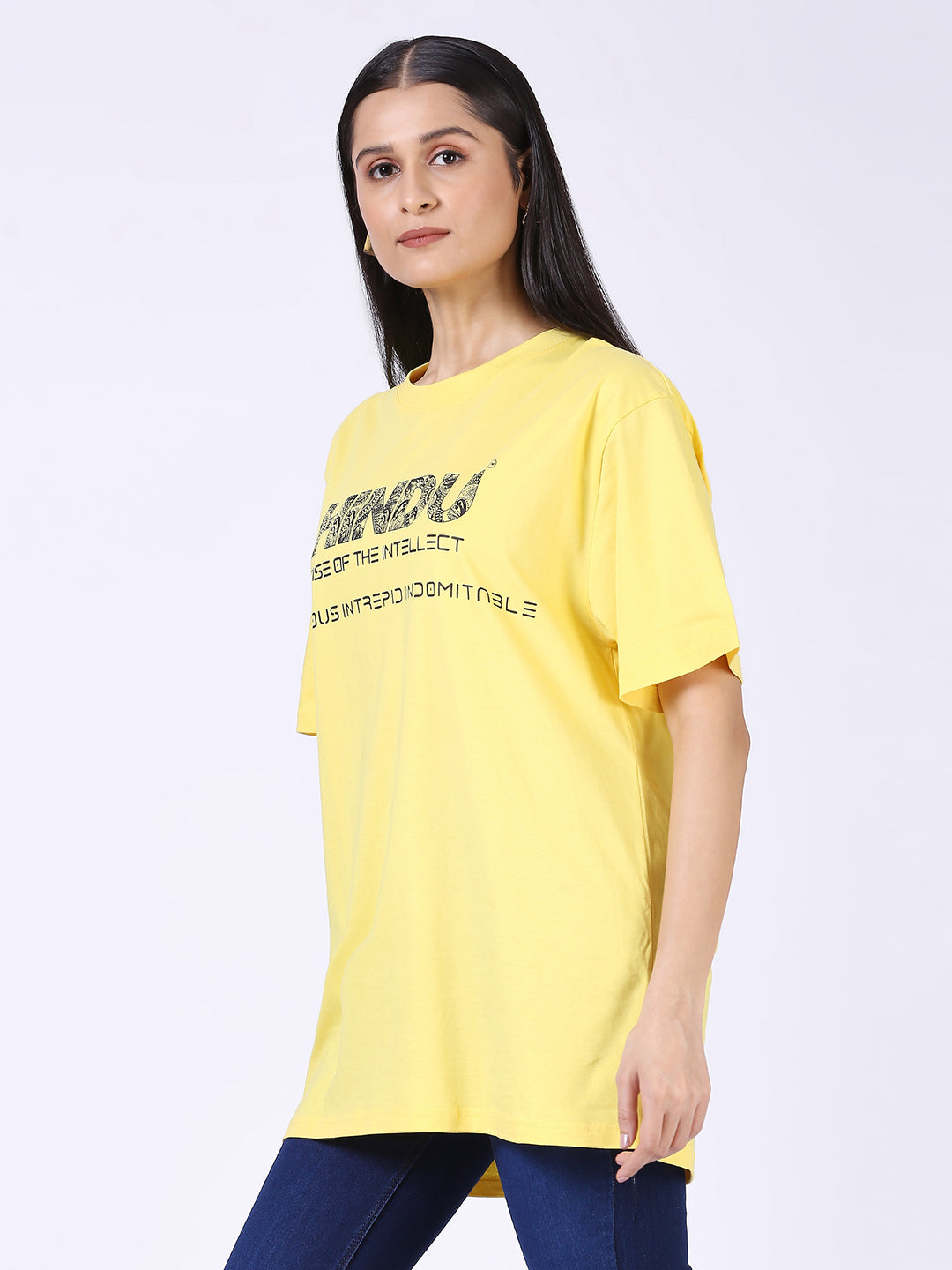 YELLOW RIBNECK TSHIRT RISE OF THE INTELLECT