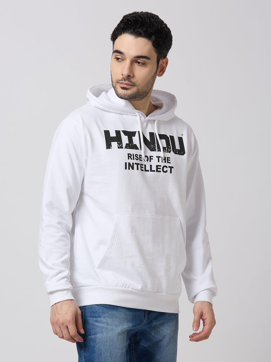 WHITE HOODIE RISE OF THE INTELLECT