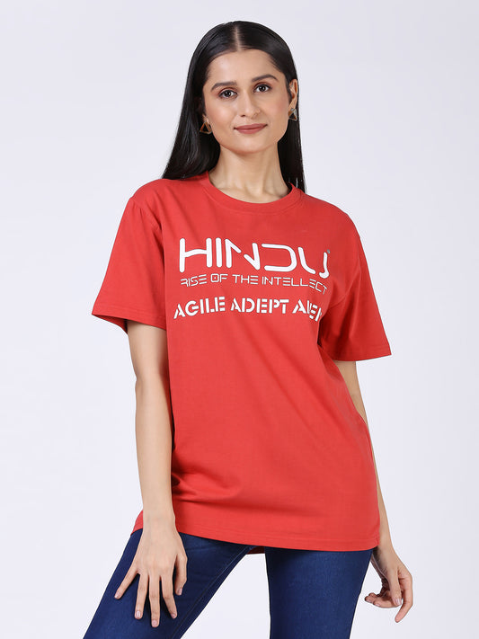 RED RIBNECK TSHIRT WHITE PRINT