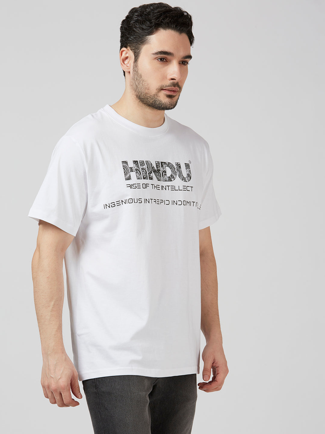 WHITE RIBNECK TSHIRT