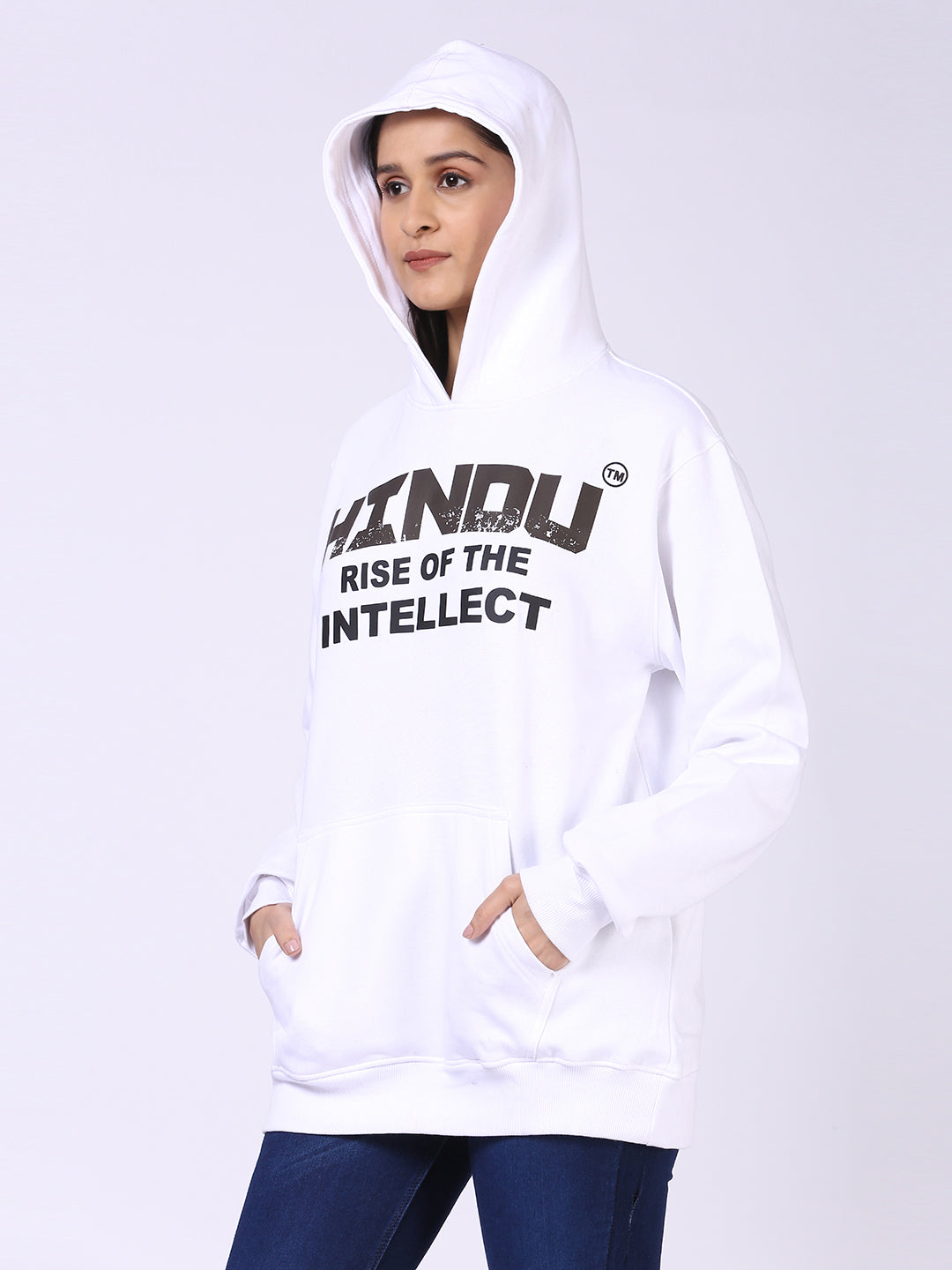 WHITE HOODIE RISE OF THE INTELLECT