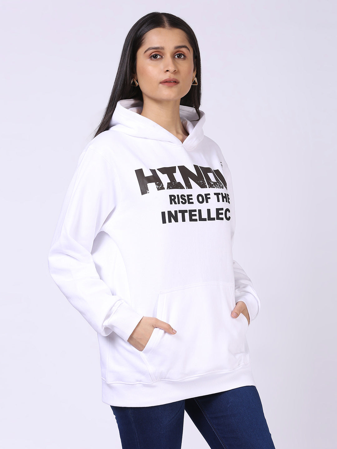 WHITE HOODIE RISE OF THE INTELLECT