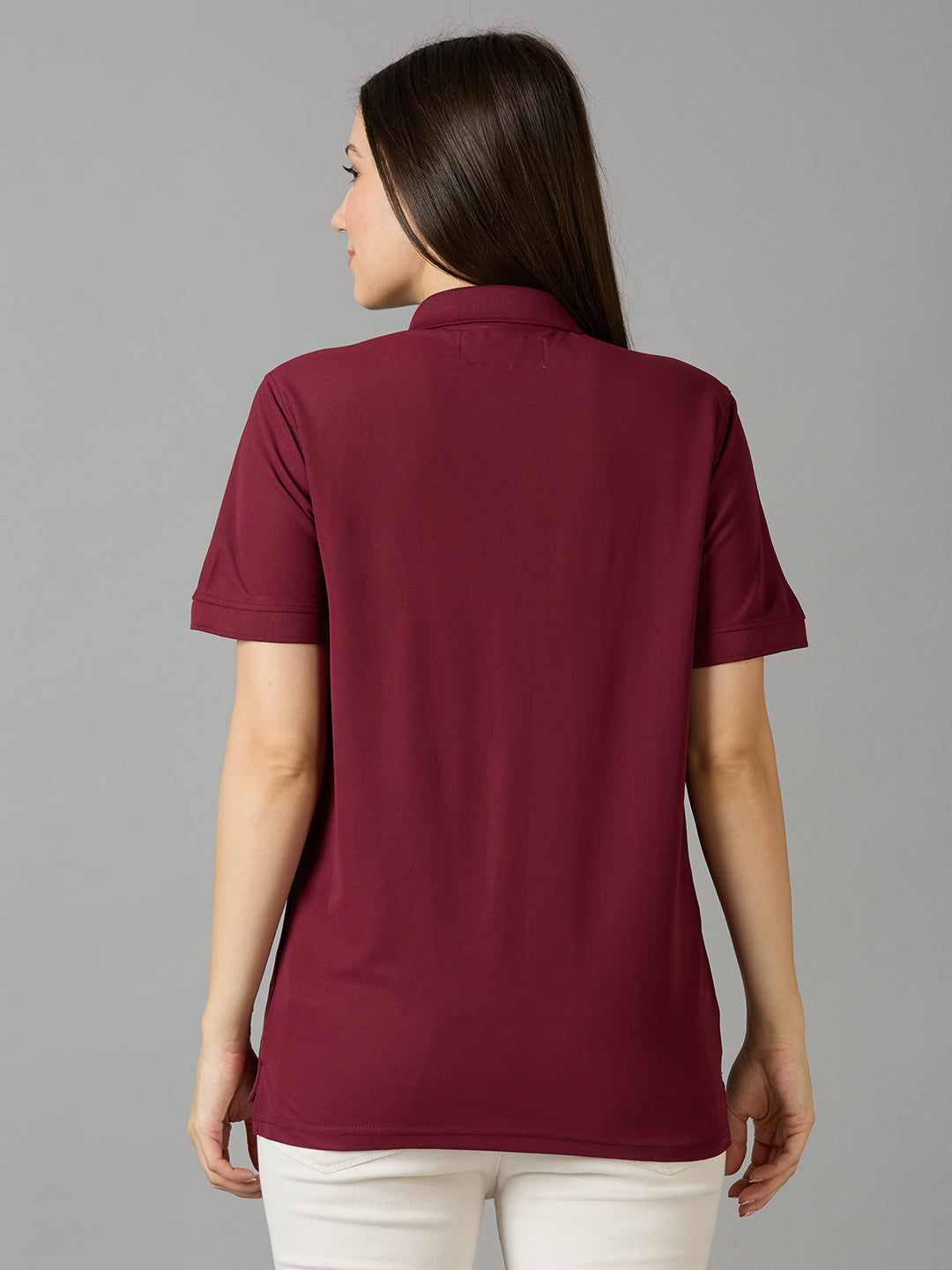 Maroon Polo Neck Tshirt