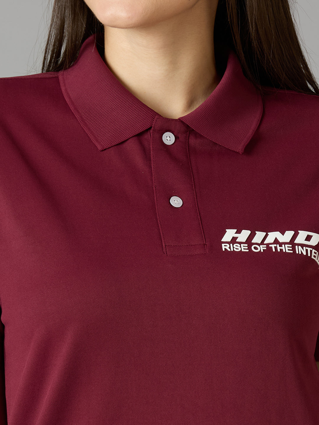 Maroon Polo Neck Tshirt