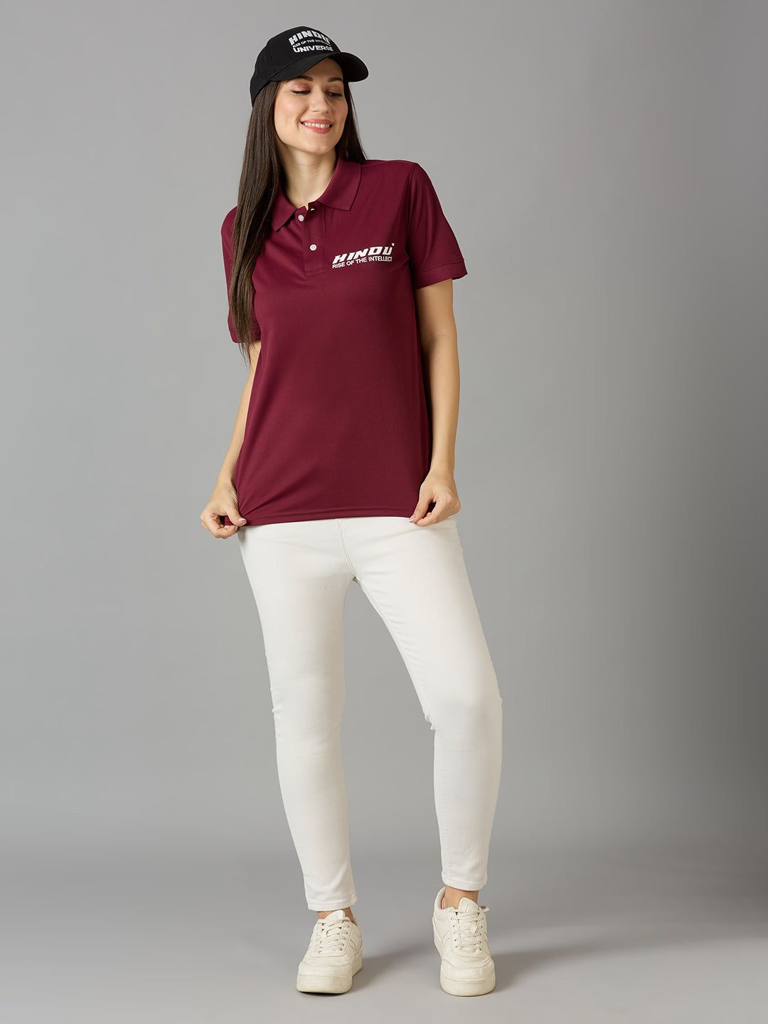 Maroon Polo Neck Tshirt