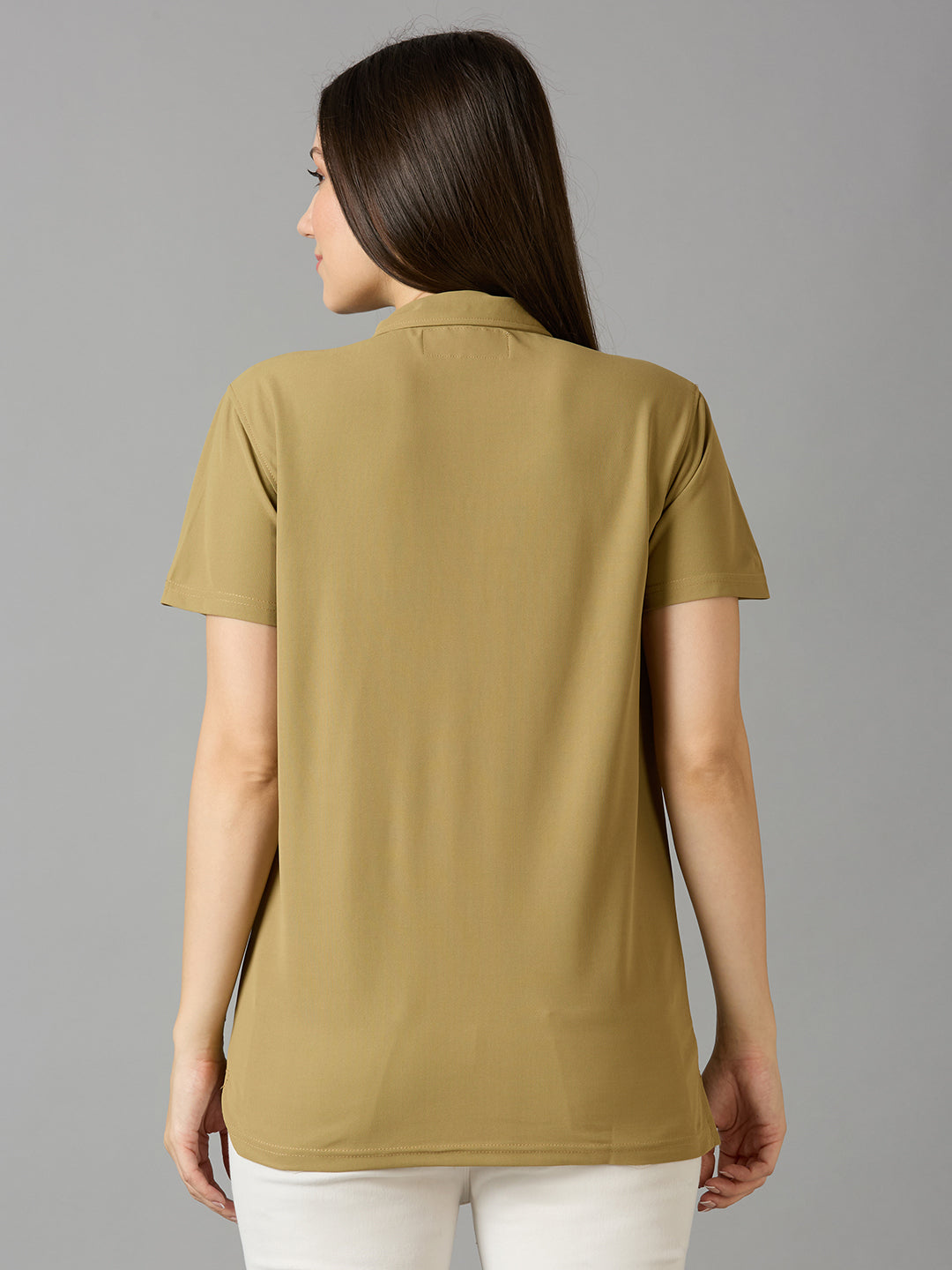 Camel Brown Polo Neck Tshirt
