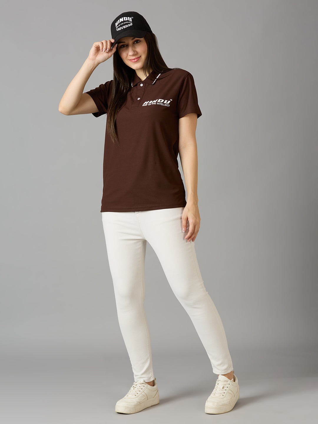 Coffee Polo Neck Tshirt