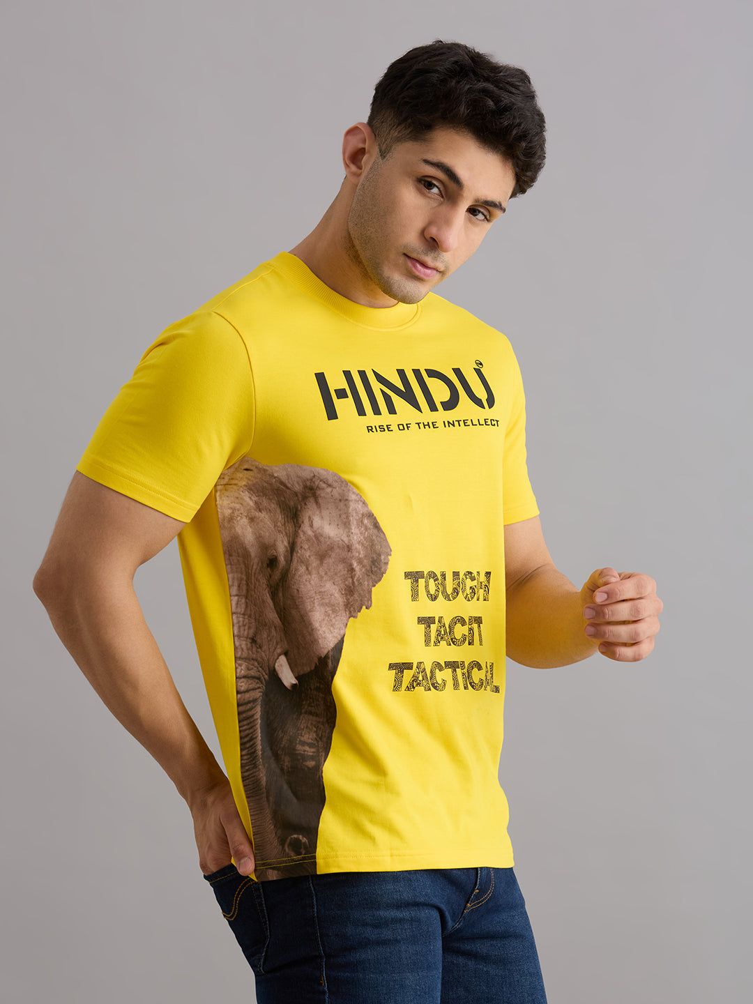 YELLOW ANIMAL PRINT ELEPHANT