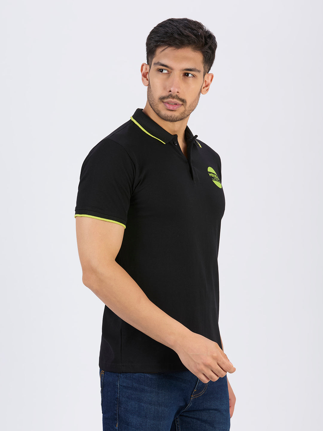 Black Polo Neck Tshirt