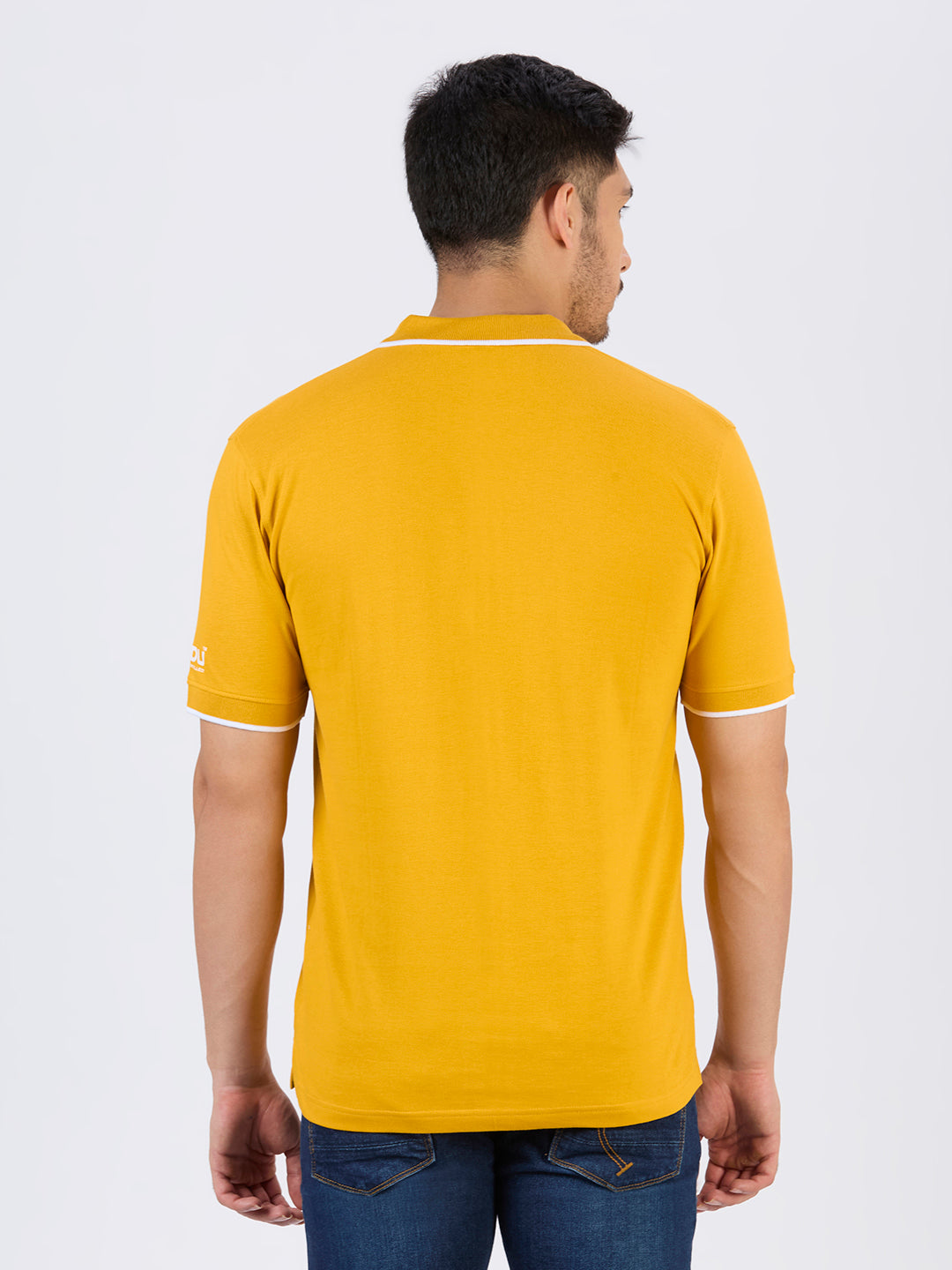 GOLDEN YELLOW POLO NECK TSHIRT