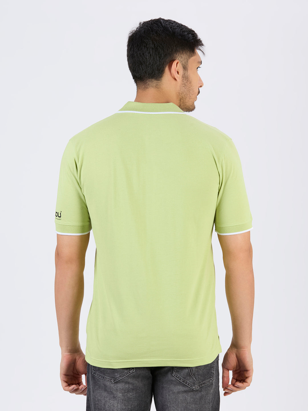 LIME GREEN POLO NECK TSHIRT