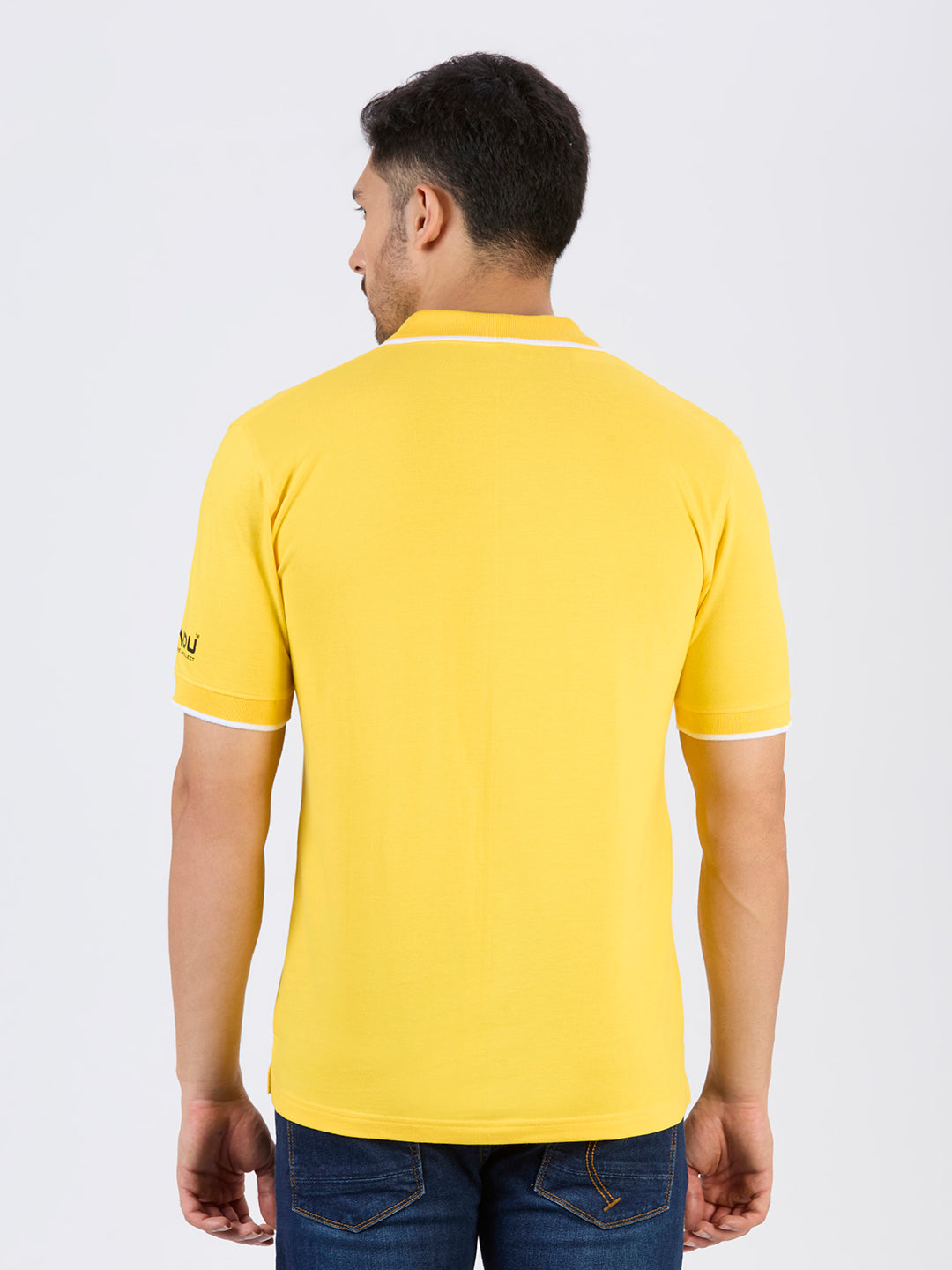 LEMON YELLOW POLO NECK TSHIRT
