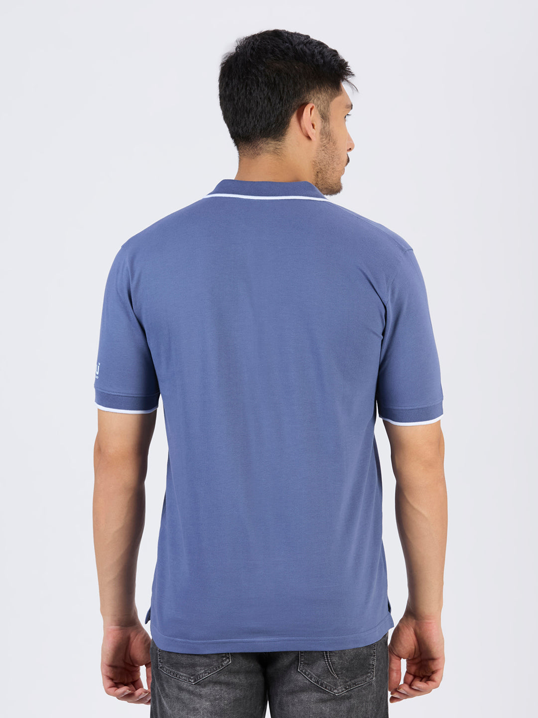 BLUE POLO NECK TSHIRT