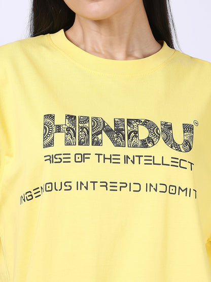 YELLOW RIBNECK TSHIRT RISE OF THE INTELLECT