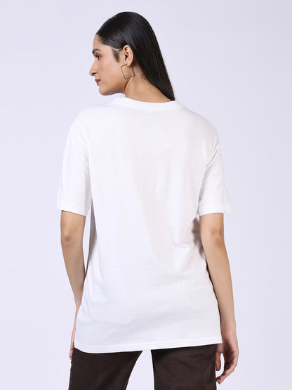 WHITE RIB NECK OP OP OP THEME