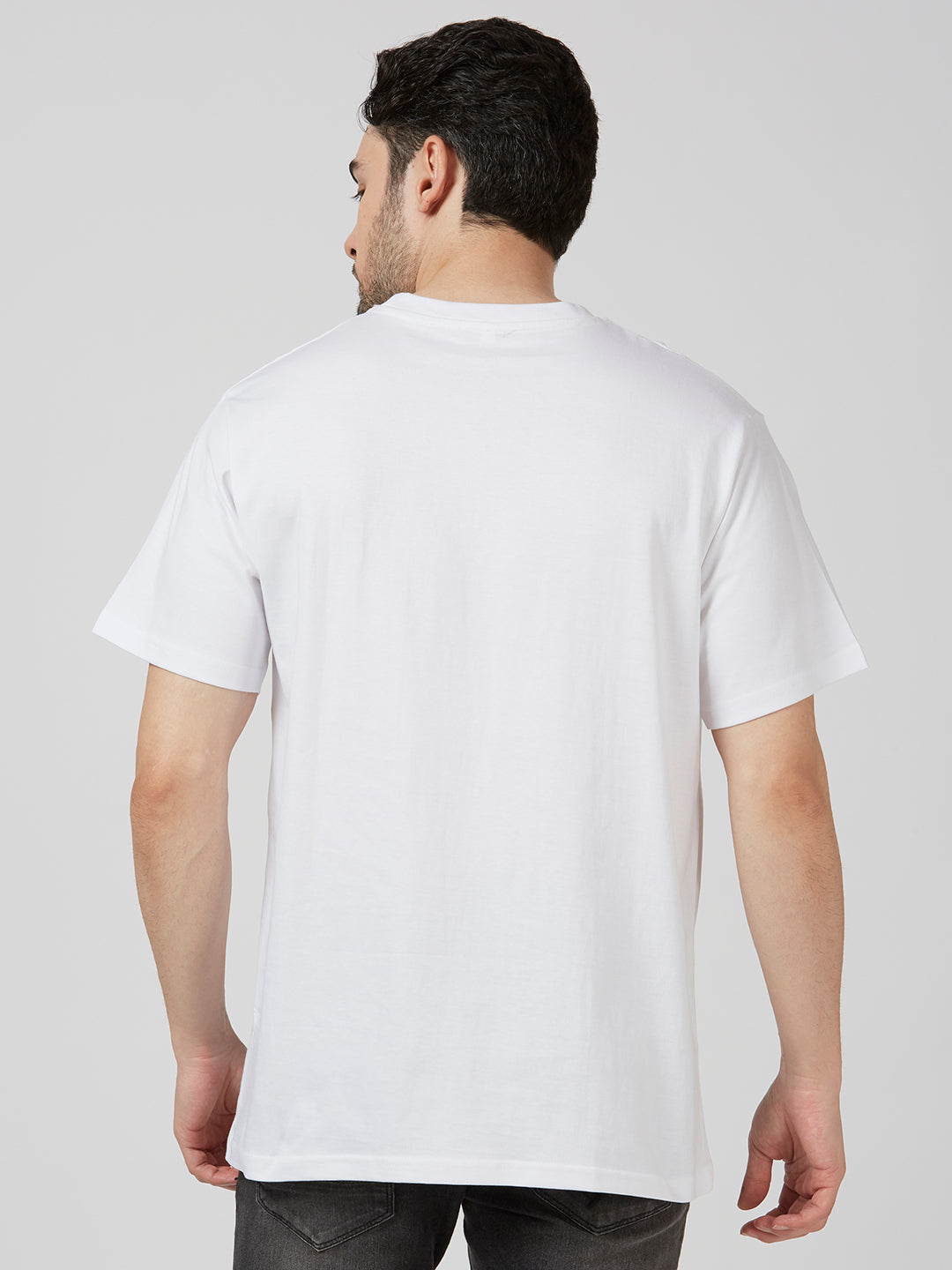 WHITE RIBNECK TSHIRT