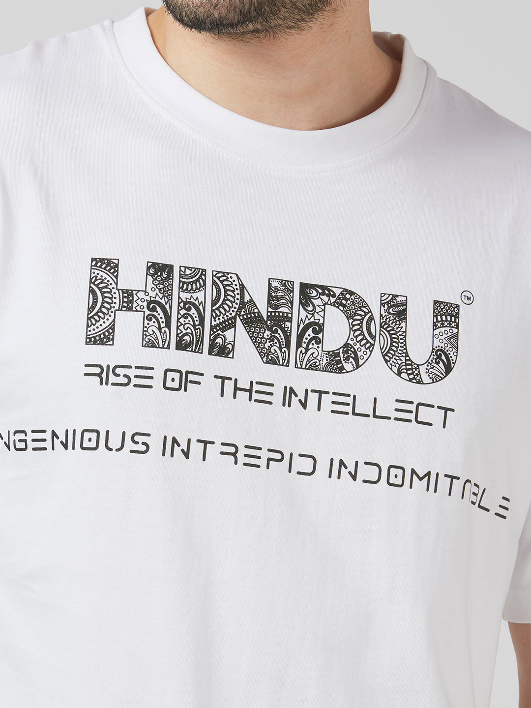 WHITE RIBNECK TSHIRT