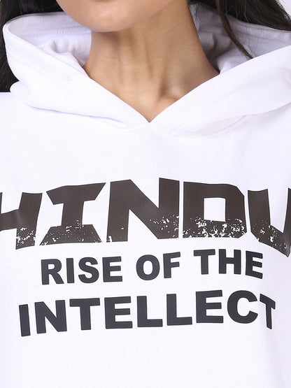 WHITE HOODIE RISE OF THE INTELLECT