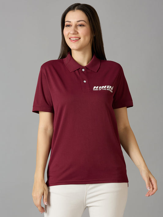 Maroon Polo Neck Tshirt