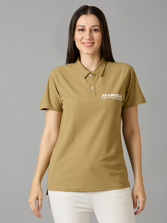 Camel Brown Polo Neck Tshirt
