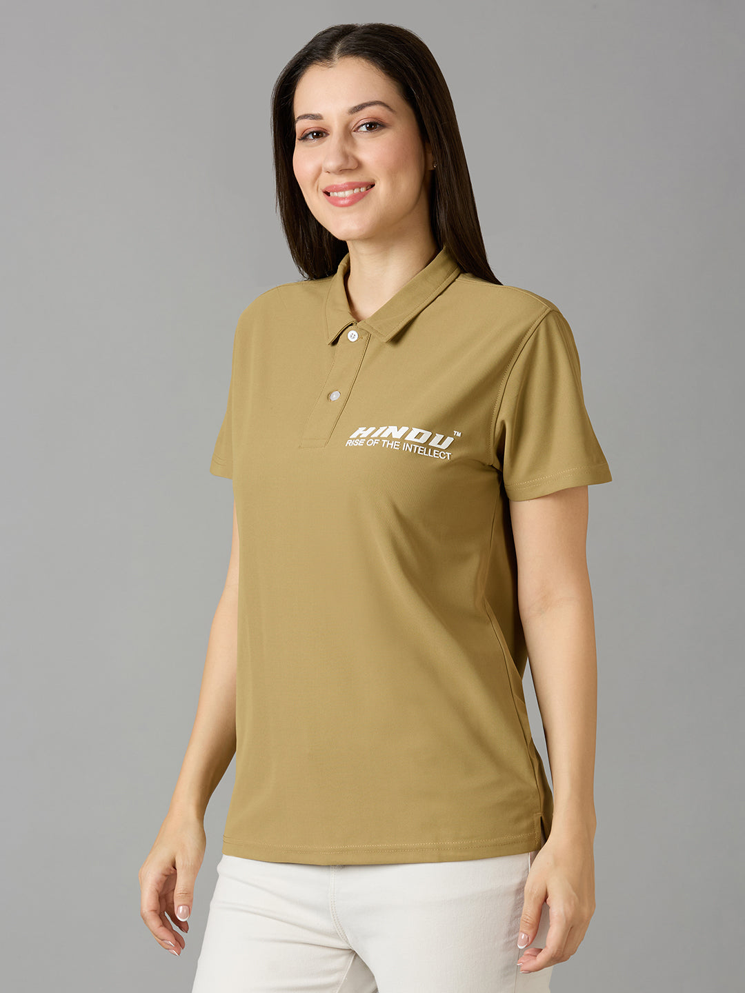 Camel Brown Polo Neck Tshirt