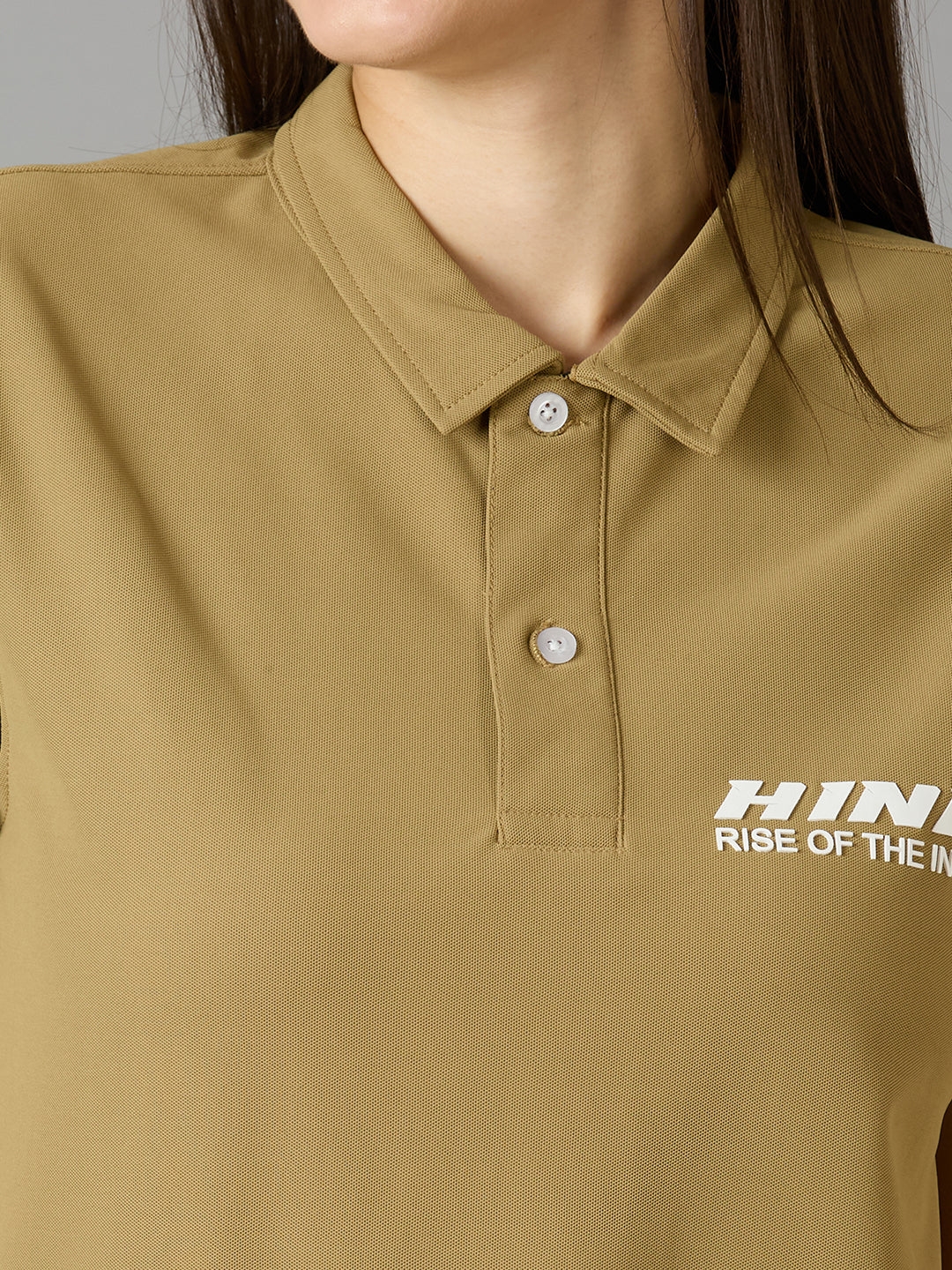 Camel Brown Polo Neck Tshirt