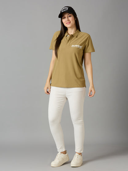 Camel Brown Polo Neck Tshirt