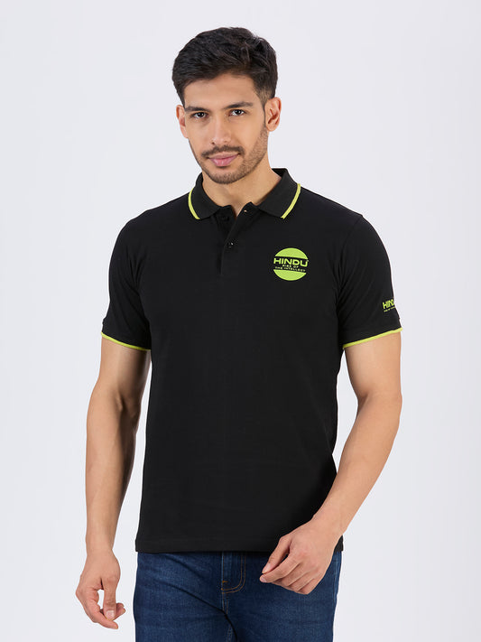 Black Polo Neck Tshirt