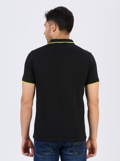 Black Polo Neck Tshirt